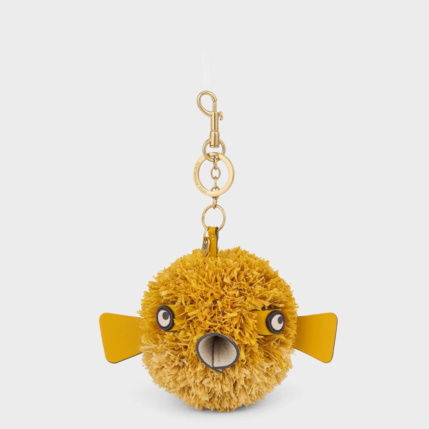 Raffia Blowfish Charm