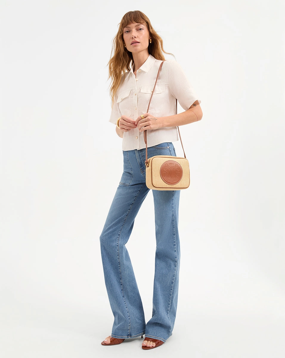 Raffia Click Crossbody