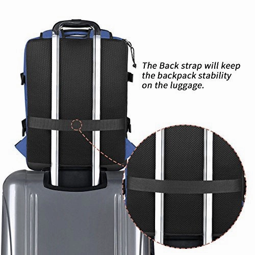 Rangeland Travel Backpack 2018 21L Carry-on Daypack Fits 15-inch Laptop Notebook and Travel Accessories, Blueberry  Meets IATA Flight Standards