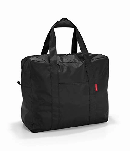 reisenthel Mini Maxi Touringbag, Packable Carryall for Travel and Everyday with Zippered Closure and Storage Pouch, Fastens to Roller Bags, Water-repellent, Black