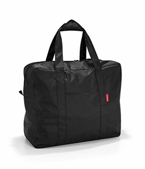 reisenthel Mini Maxi Touringbag, Packable Carryall for Travel and Everyday with Zippered Closure and Storage Pouch, Fastens to Roller Bags, Water-repellent, Black