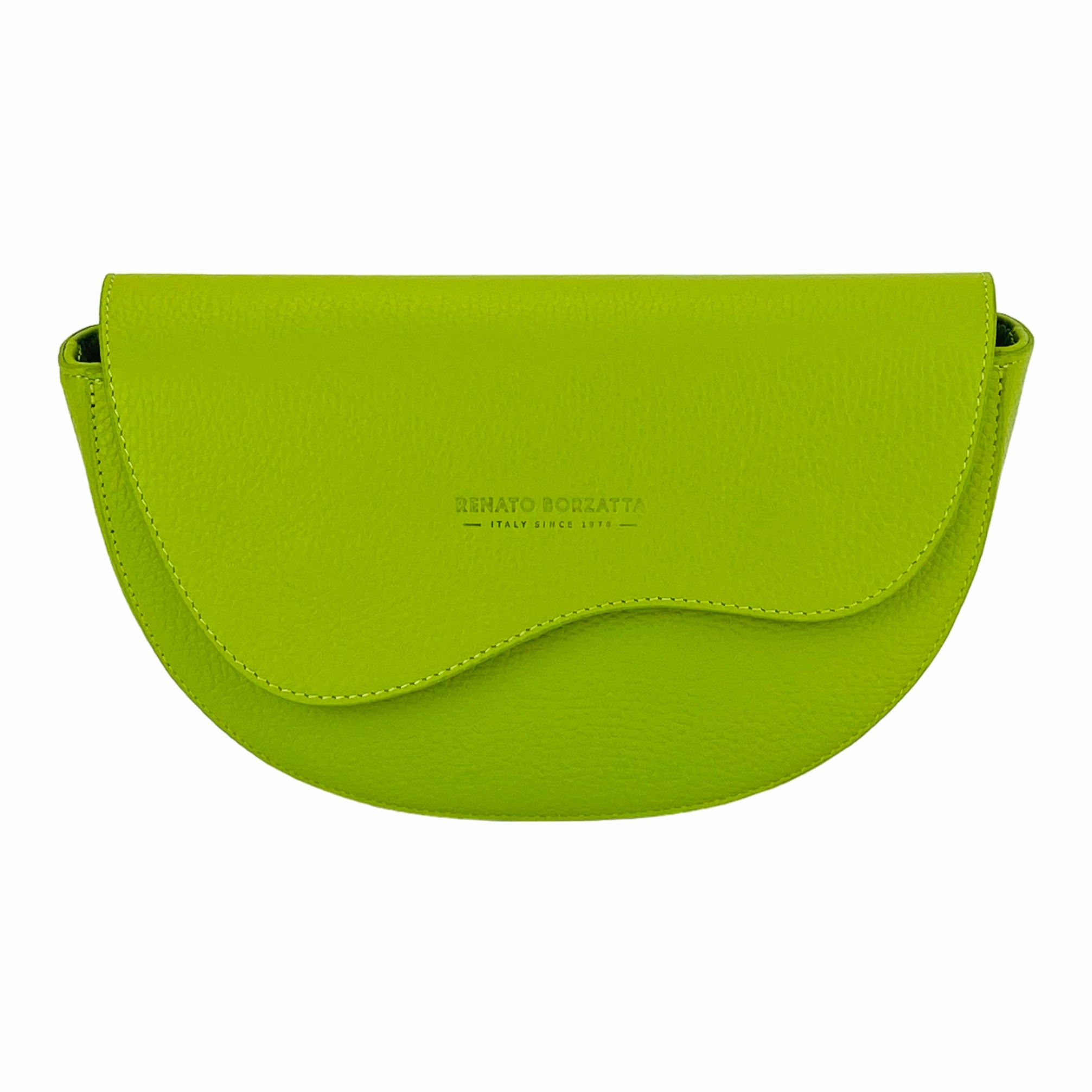 Renato Borzatta Leather rounded crossbody bag green