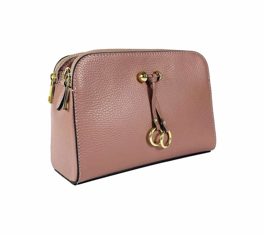 Renato Borzatta leather shoulder crossbody bag pink
