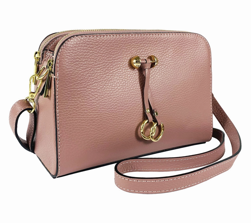 Renato Borzatta leather shoulder crossbody bag pink