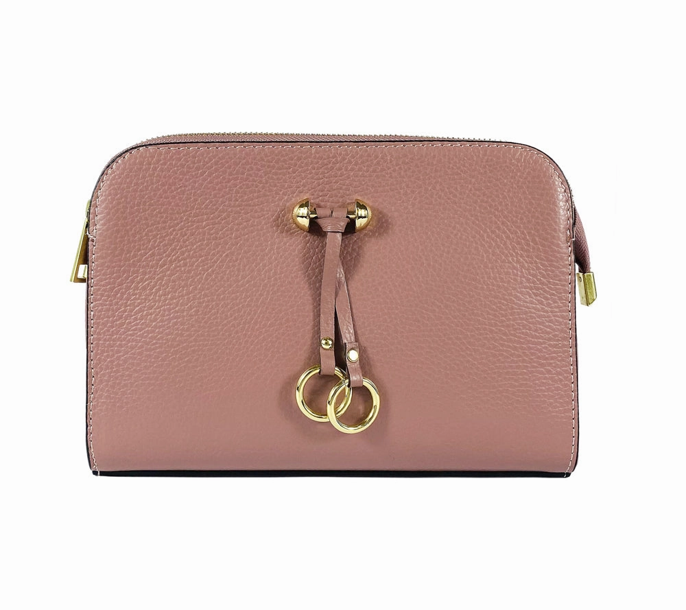 Renato Borzatta leather shoulder crossbody bag pink