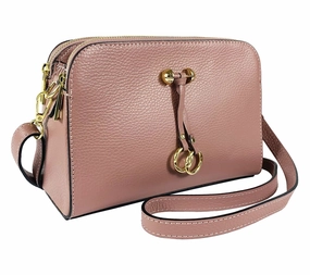 Renato Borzatta leather shoulder crossbody bag pink