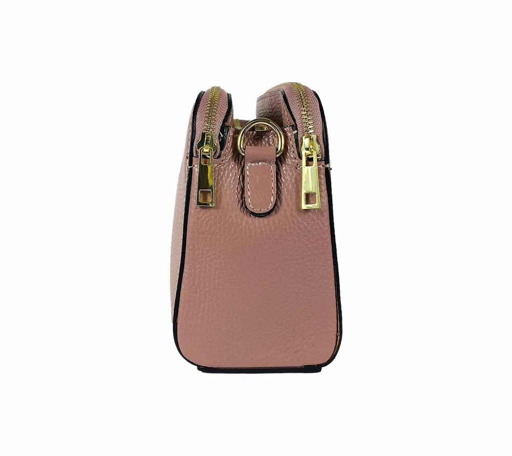 Renato Borzatta leather shoulder crossbody bag pink
