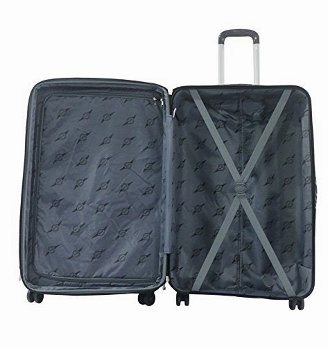Rivolite New 3 Piece Expandable, Airplane Double Wheels, Size 20''26''29''(Purple)