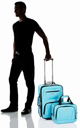 Rockland Fashion Softside Upright Luggage Set, Turquoise, 2-Piece (14/19)