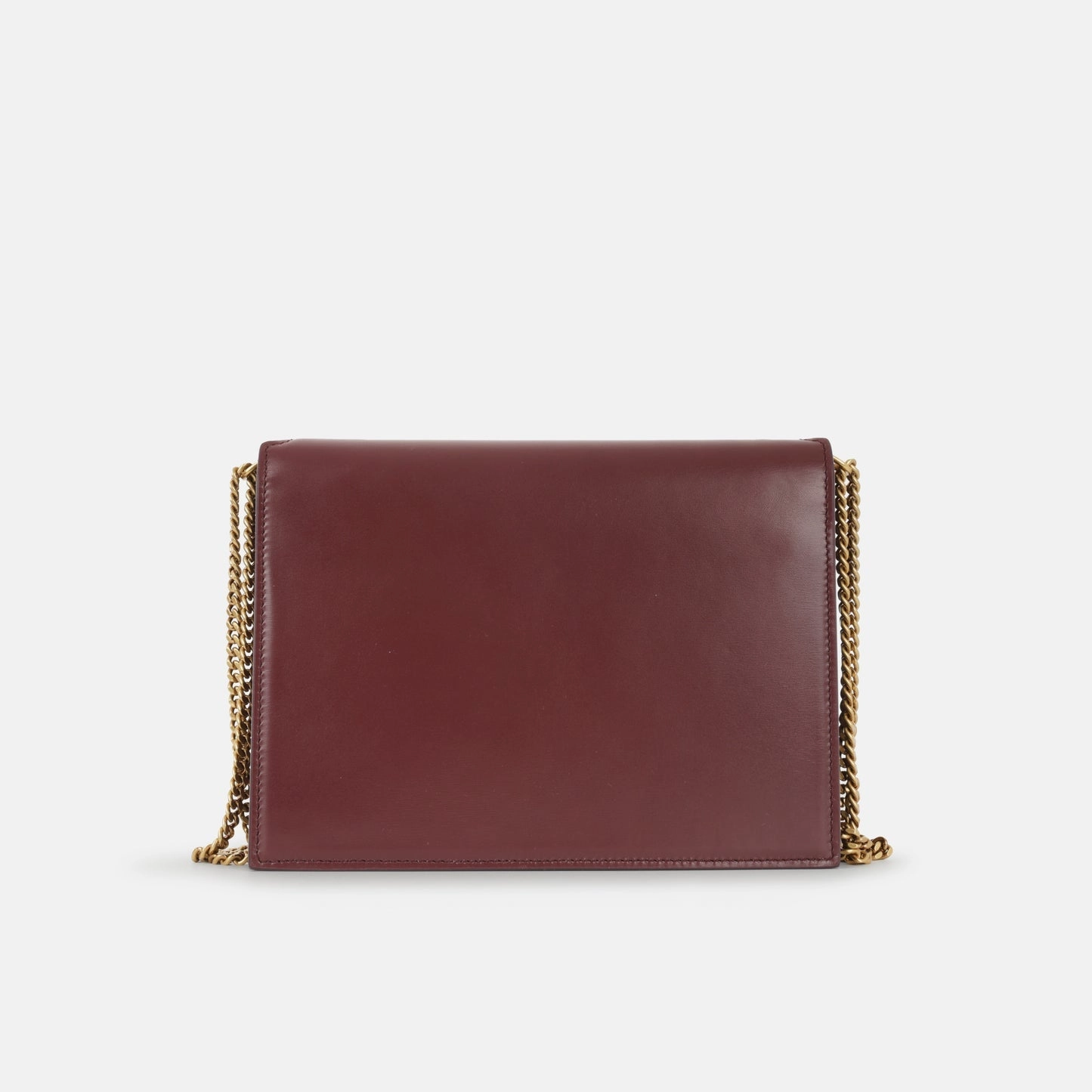 Saint Laurent - Cassandra Medium Chain Bag - Burgundy Smooth Calfskin GHW