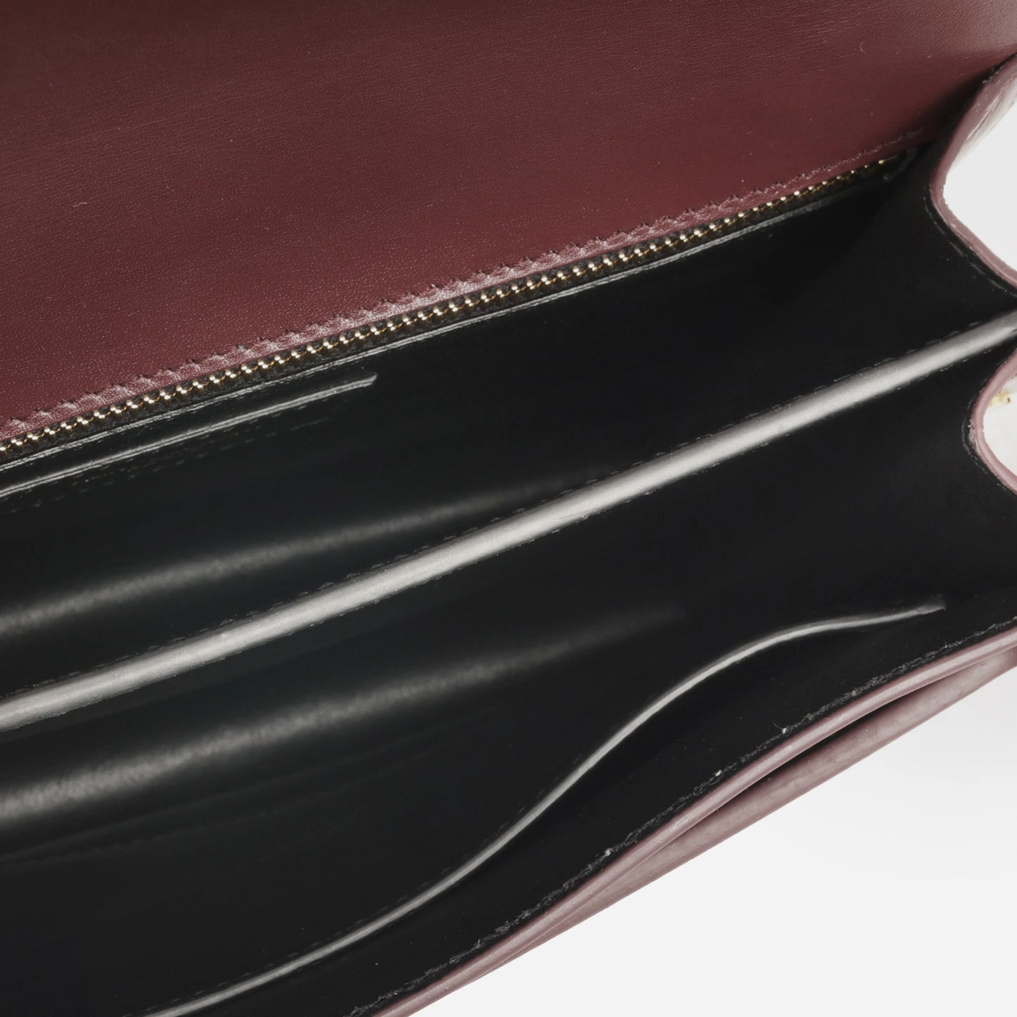 Saint Laurent - Cassandra Medium Chain Bag - Burgundy Smooth Calfskin GHW