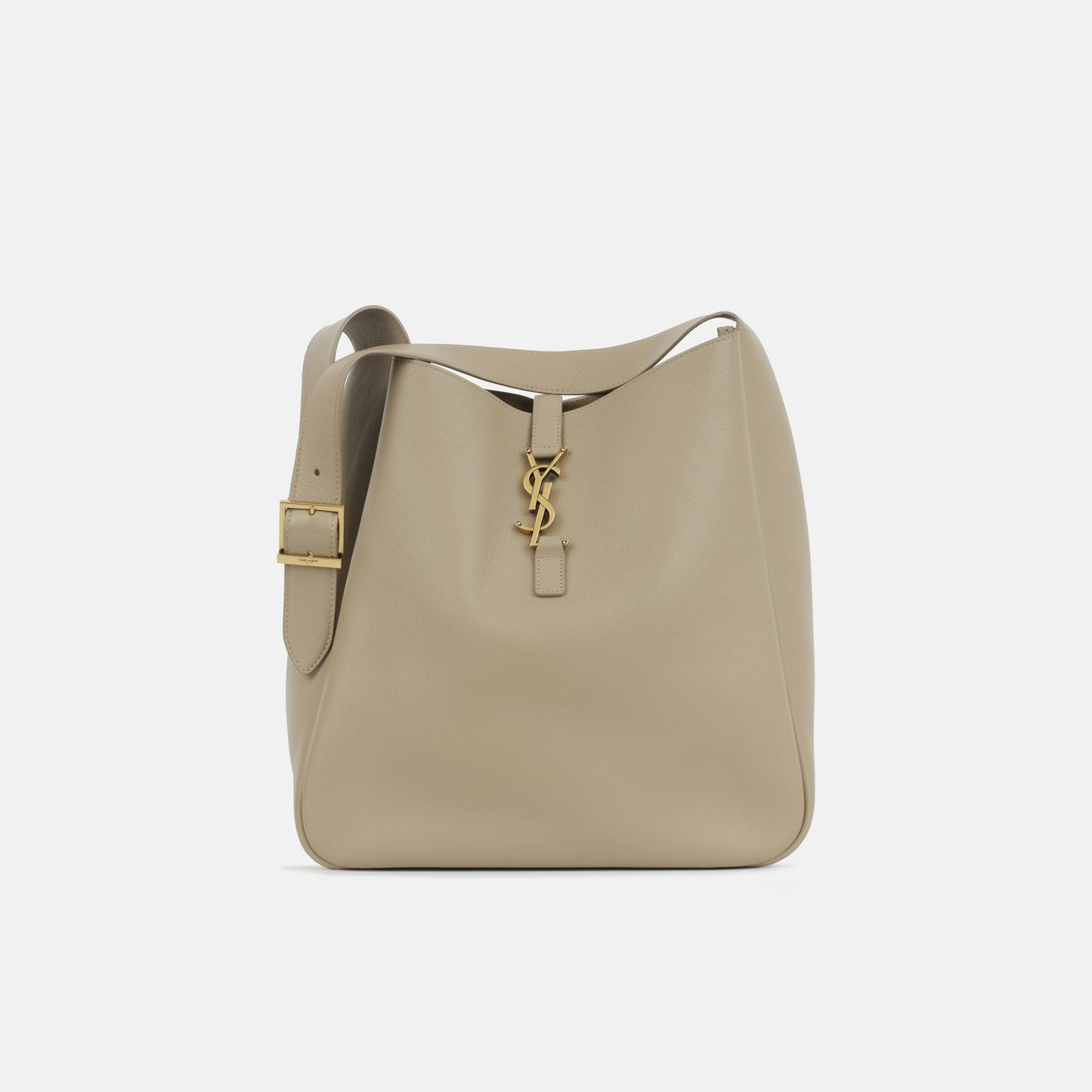 Saint Laurent - Le 5 A 7 Bucket Bag - Large - Greige Calfskin GHW - Immaculate