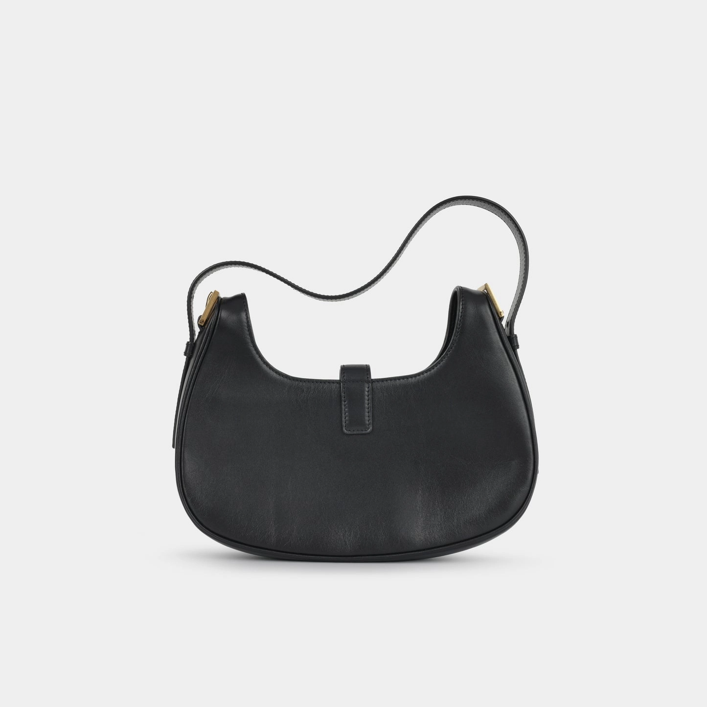 Saint Laurent - Le Fermoir Shoulder Bag - Black Calfskin GHW - pre-loved