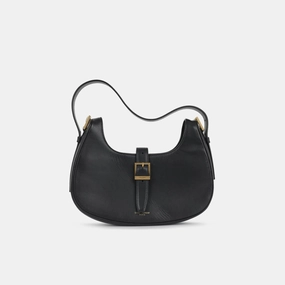 Saint Laurent - Le Fermoir Shoulder Bag - Black Calfskin GHW - pre-loved