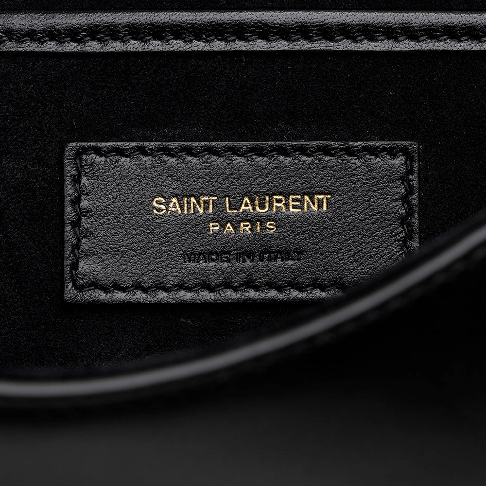 Saint Laurent Calfskin Monogram Charlie Small Crossbody Bag (SHF-22068)