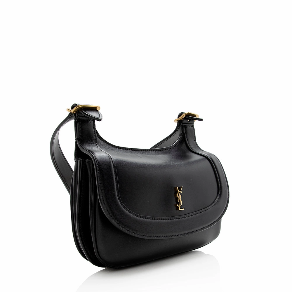 Saint Laurent Calfskin Monogram Charlie Small Crossbody Bag (SHF-22068)