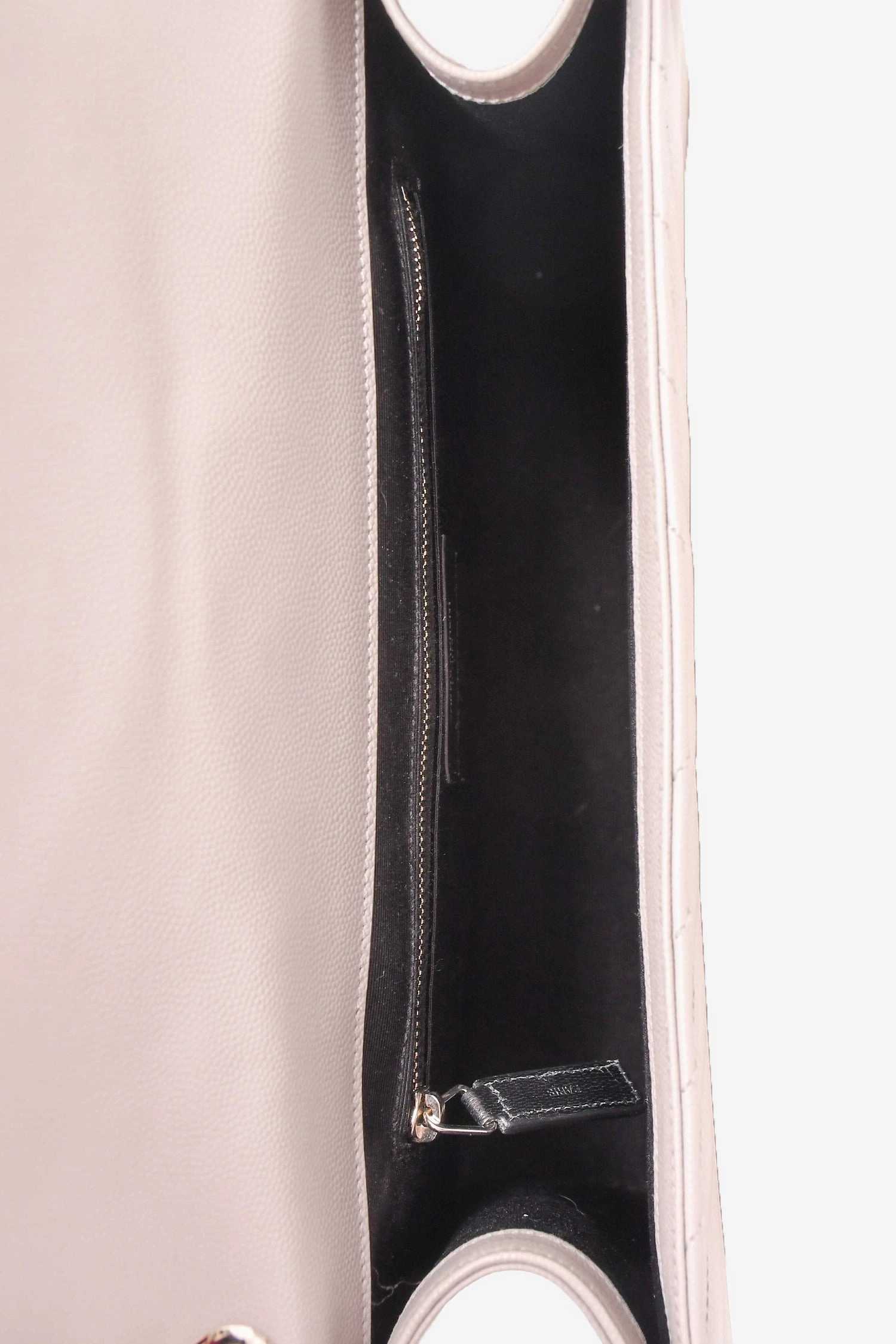Saint Laurent Grey Chevron Leather Large Envelop Shoulder Bag