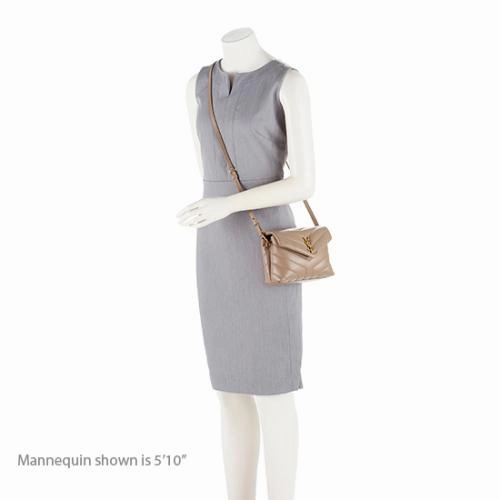 Saint Laurent Matelasse Calfskin Monogram LouLou Toy Crossbody Bag (SHF-23329)