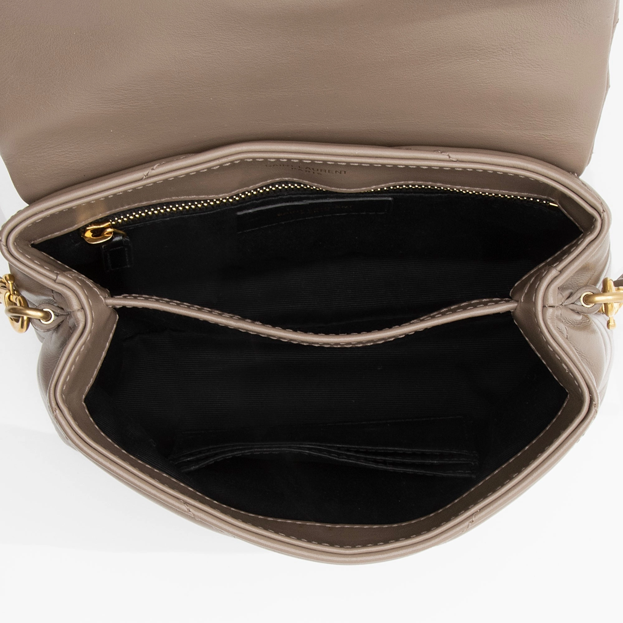 Saint Laurent Matelasse Calfskin Monogram LouLou Toy Crossbody Bag (SHF-23329)
