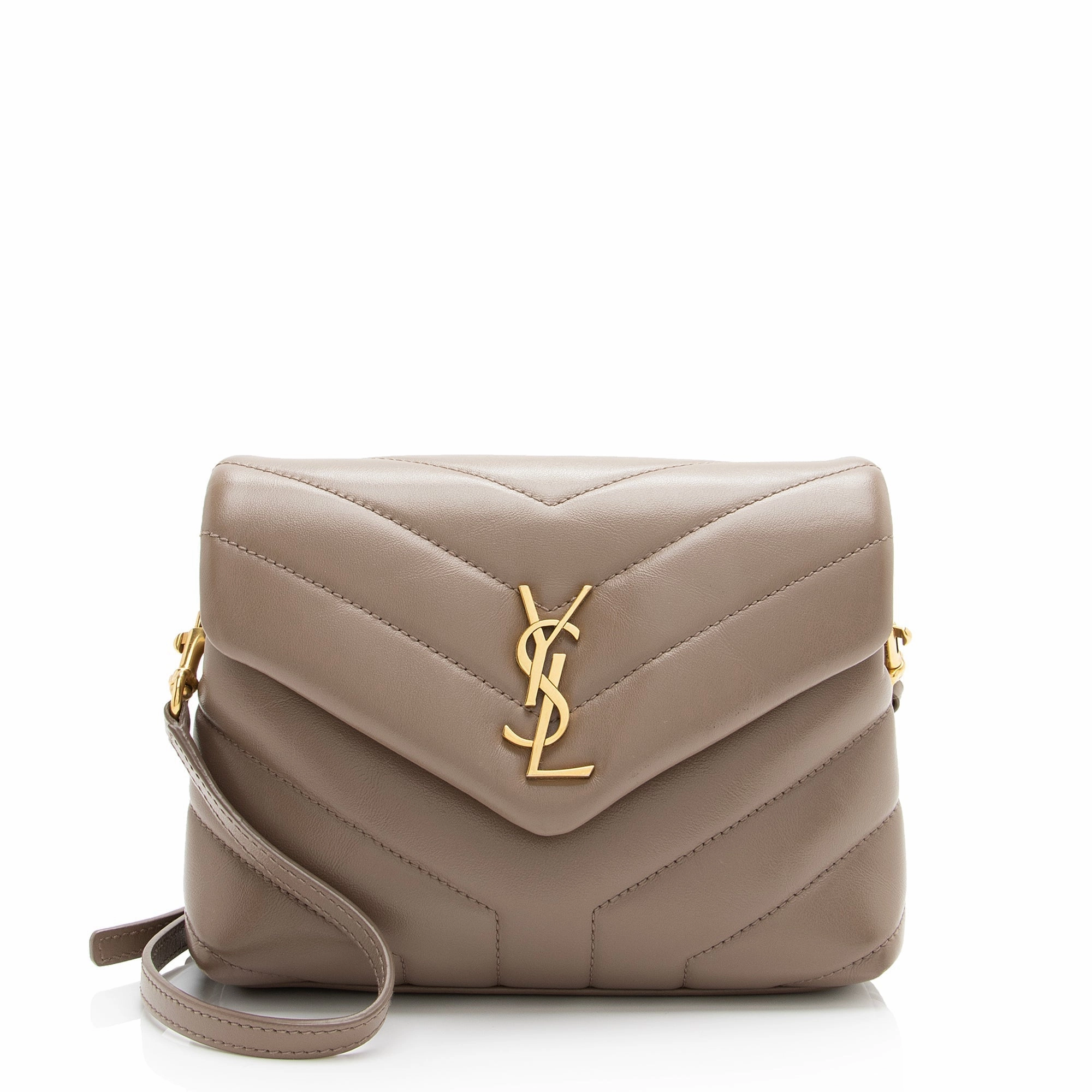 Saint Laurent Matelasse Calfskin Monogram LouLou Toy Crossbody Bag (SHF-23329)