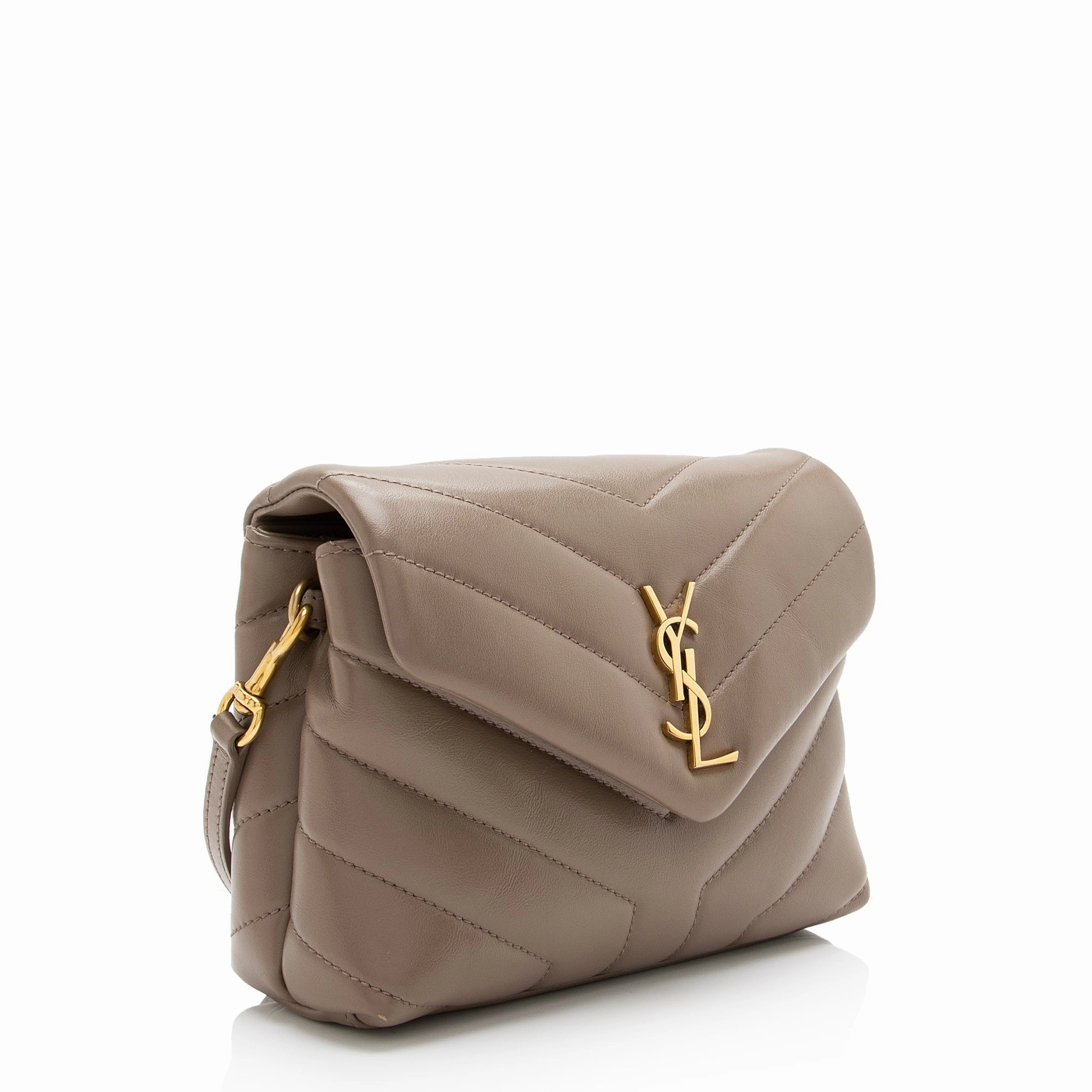 Saint Laurent Matelasse Calfskin Monogram LouLou Toy Crossbody Bag (SHF-23329)