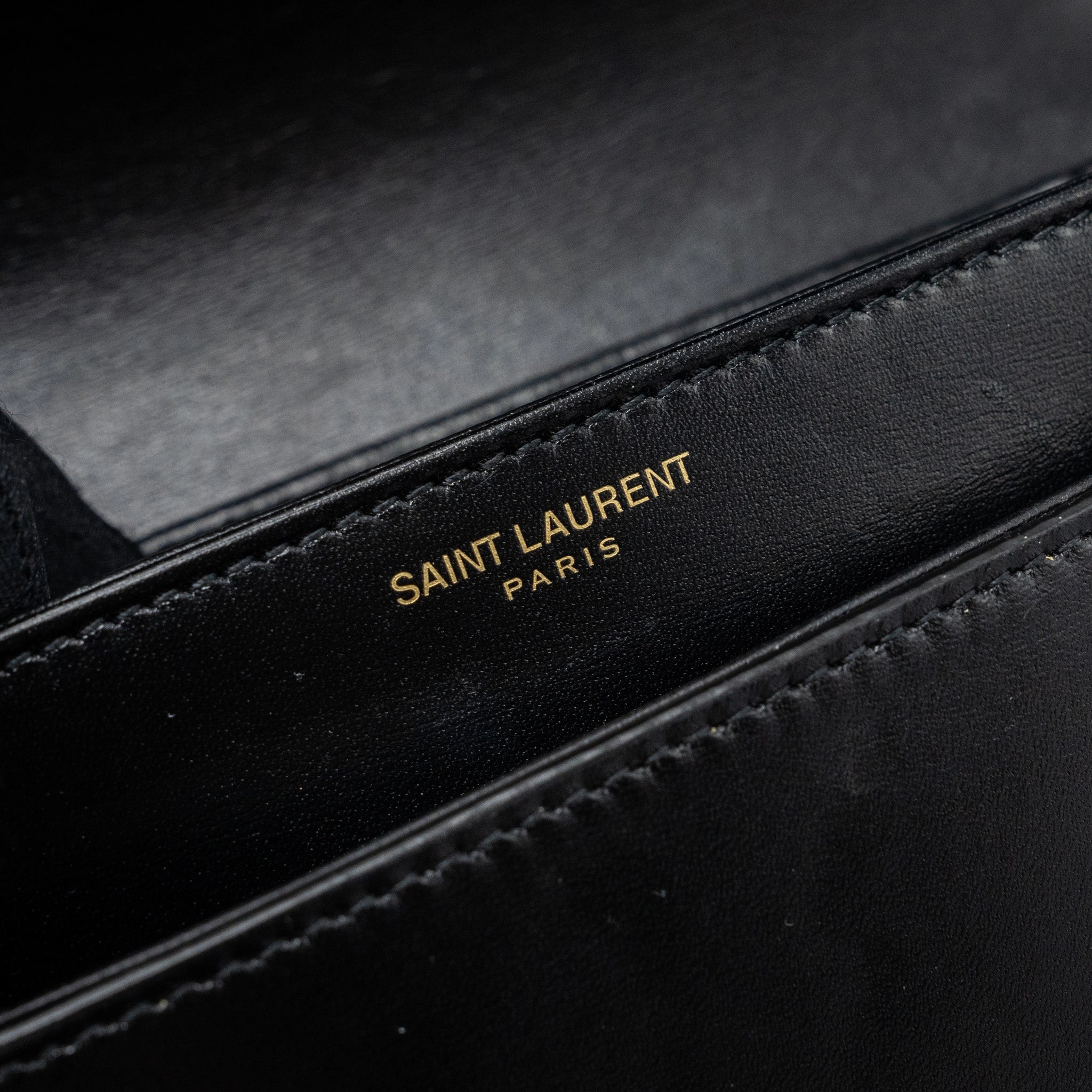 Saint Laurent Small Solferino Satchel Crossbody Bag Box Calfskin Black GHW