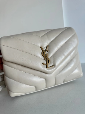 Saint Laurent toy loulou crossbody bag, blanc vintage