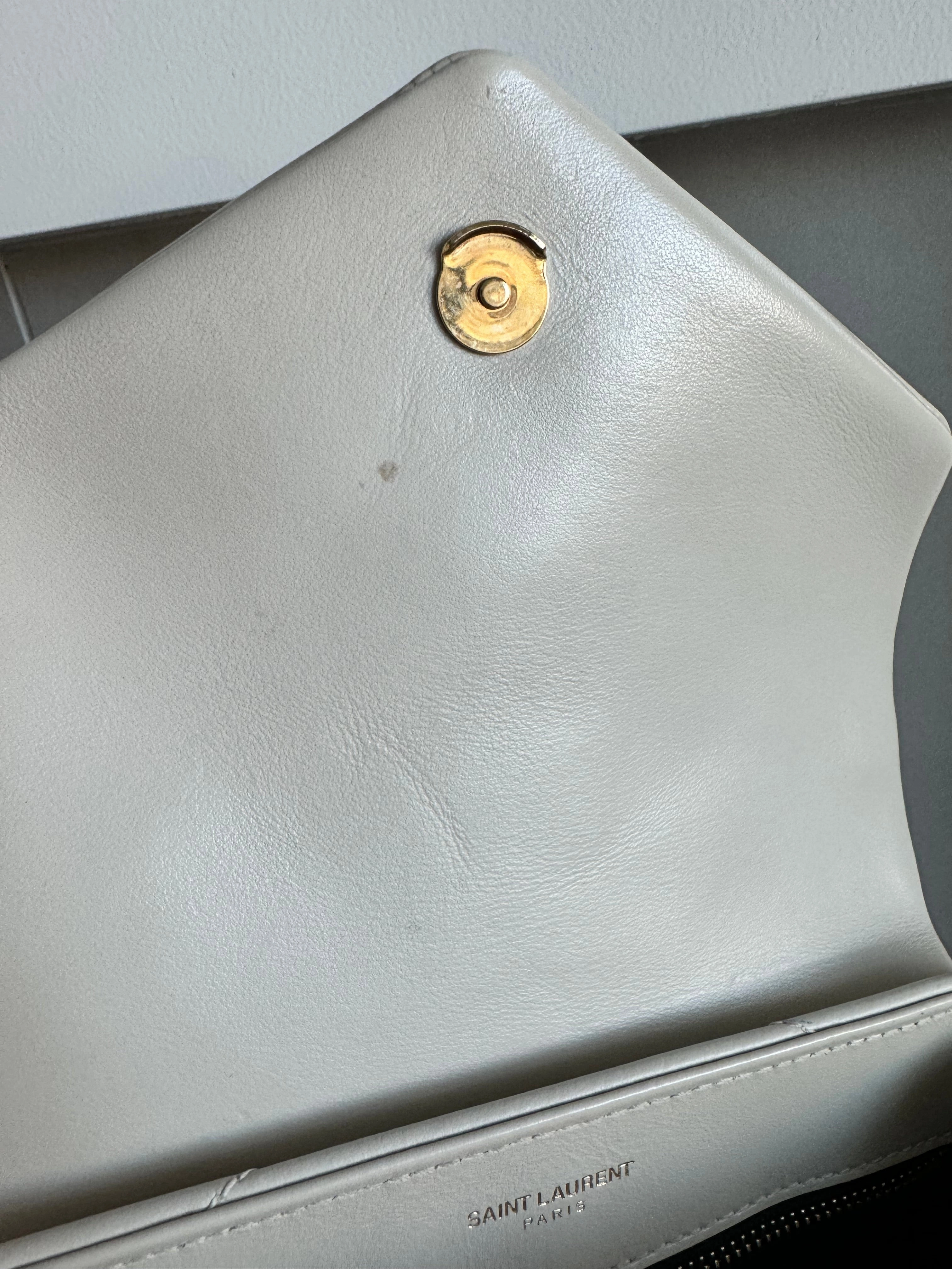 Saint Laurent toy loulou crossbody bag, blanc vintage