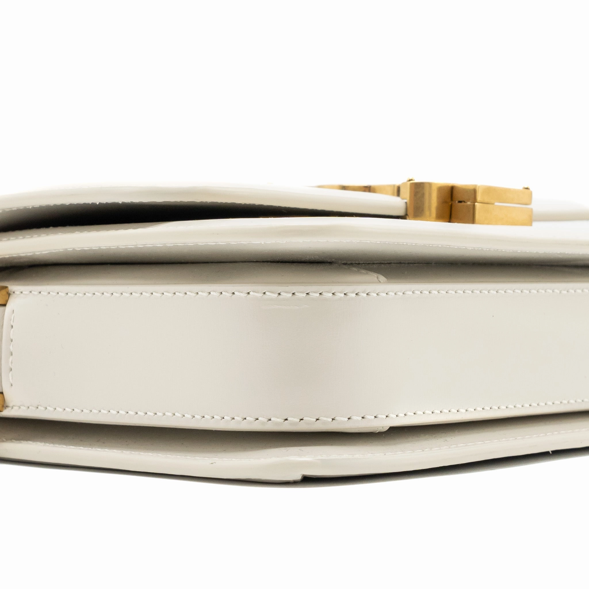 Saint Laurent/YSL Small Solferino Satchel Crossbody Bag White GHW