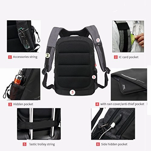 Sami Studio Laptop Backpack Business Computer Bag With Usb Charging Port Fits 15 15.6 Inch Laptop /