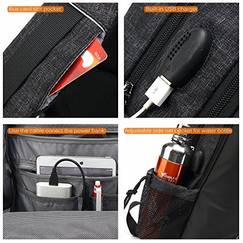 Sami Studio Laptop Backpack Business Computer Bag With Usb Charging Port Fits 15 15.6 Inch Laptop /