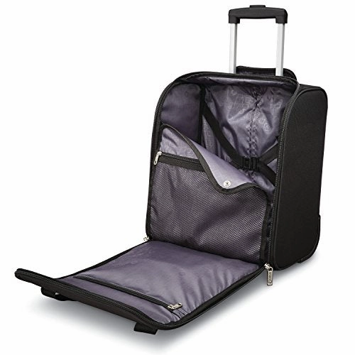 Samsonite Advena Underseat Carry On Luggage With Wheels, Black