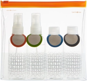 Samsonite Carry-On Travel Toiletry Bottle Set - Clear