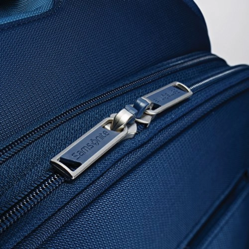 Samsonite Flexis Expandable Softside Carry On Luggage with Spinner Wheels, 20 Inch, Carbon Blue