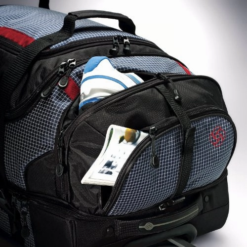 Samsonite Luggage Ripstop Wheeled Duffel, Blue, 26 Inch