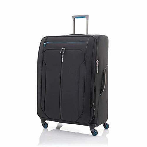 Samsonite Patrono Spinner Carry-On Luggage Large Black and Blue Travel Bag