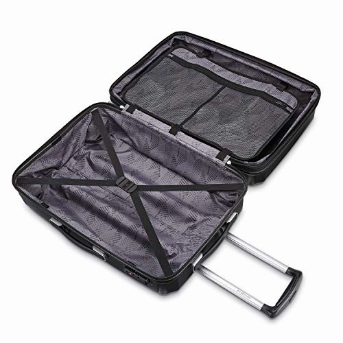 Samsonite Winfield 3 Dlx Hardside Carry On Luggage With Double Spinner Wheels, 20-Inch, Black