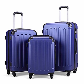 Sandinrayli Luggage Set, Lightweight & Durable Travel Suitcase with Spinner Wheels, 20 24 28 Hardside Spinner Set