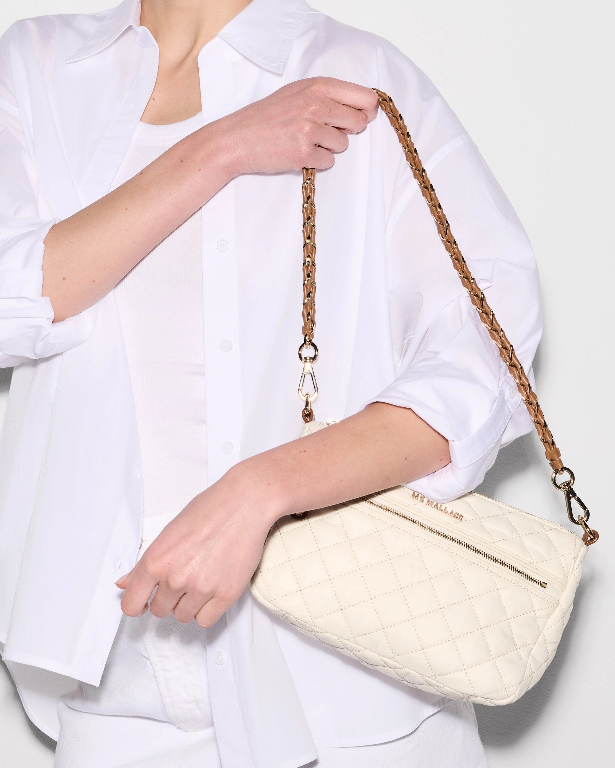 Sandshell with Brown Crosby Ella Crossbody