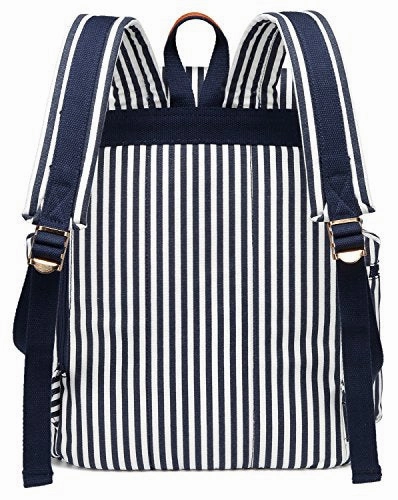 School Backpack Women Girls College Bookbag Lady Travel Rucksack 15.6Inch Laptop Bag (White Blue