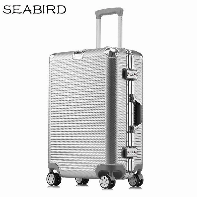 Seabird 20" 24" 26" 28" Aluminum Frame Travel Trolley Luggage Spinner Carry On Cabin Rolling