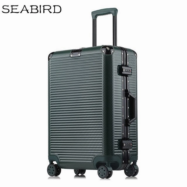 Seabird 20" 24" 26" 28" Aluminum Frame Travel Trolley Luggage Spinner Carry On Cabin Rolling