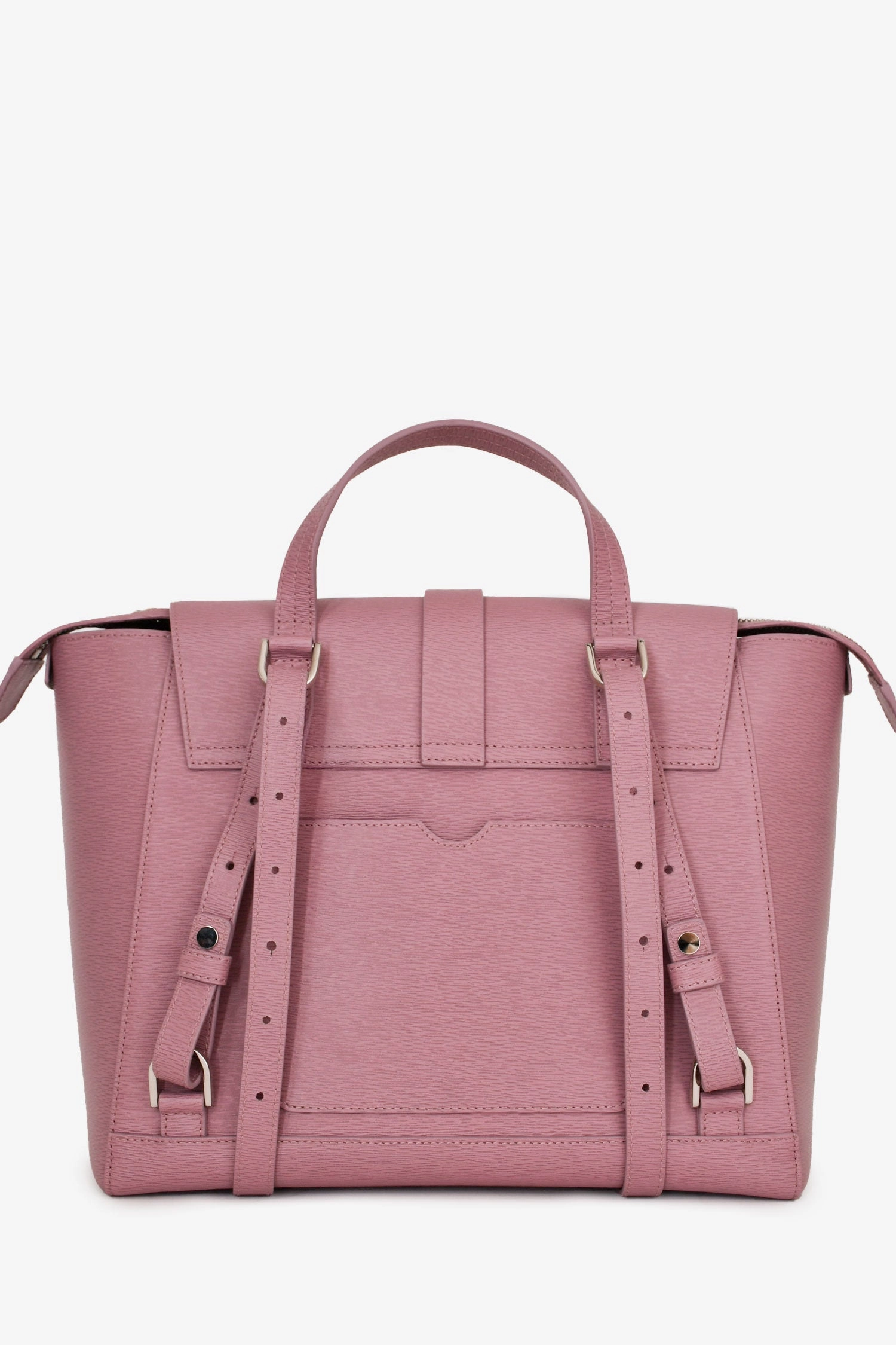 Senreve Purple Leather Maestra Convertible Backpack