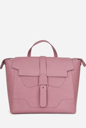 Senreve Purple Leather Maestra Convertible Backpack
