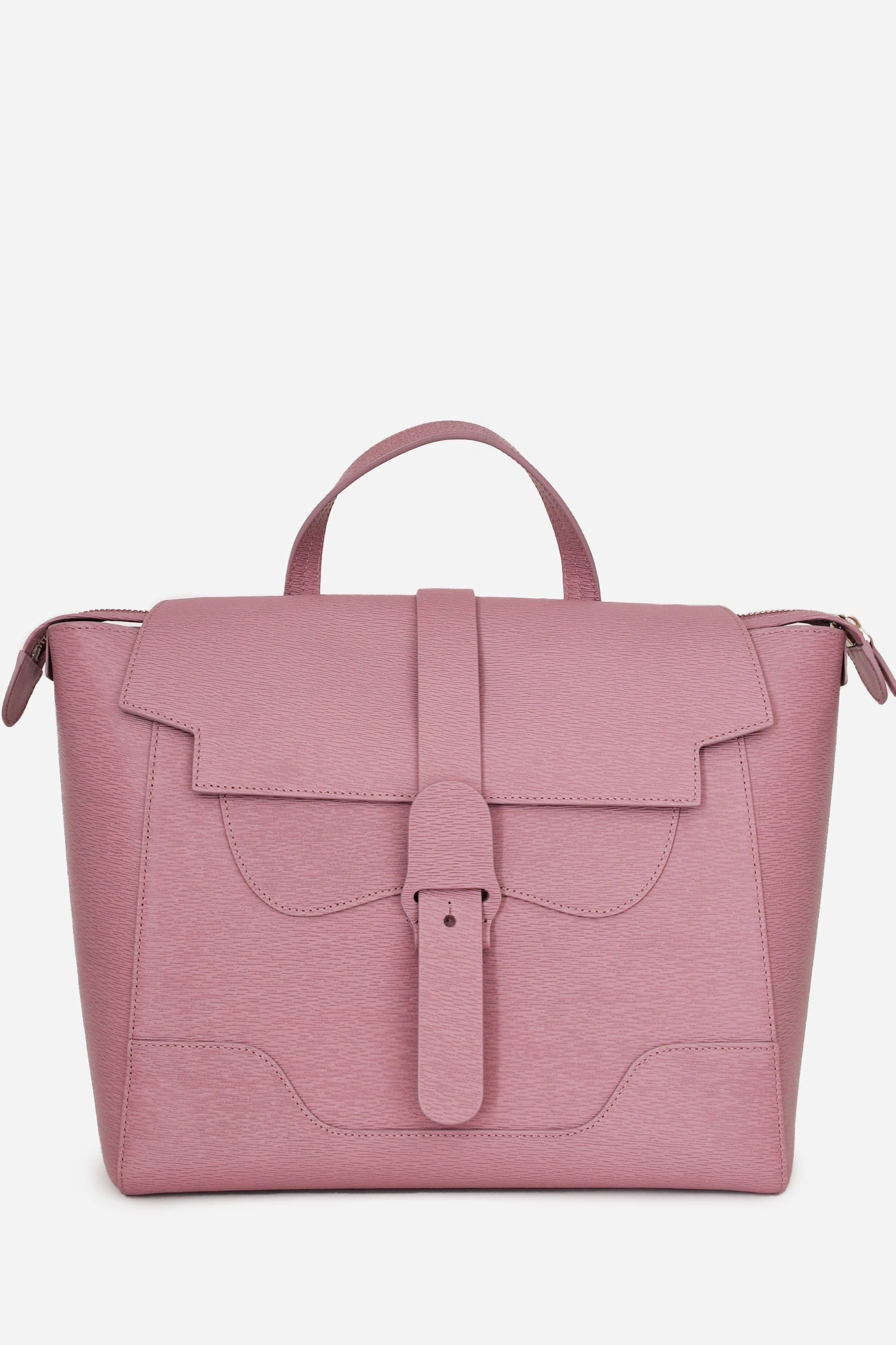 Senreve Purple Leather Maestra Convertible Backpack