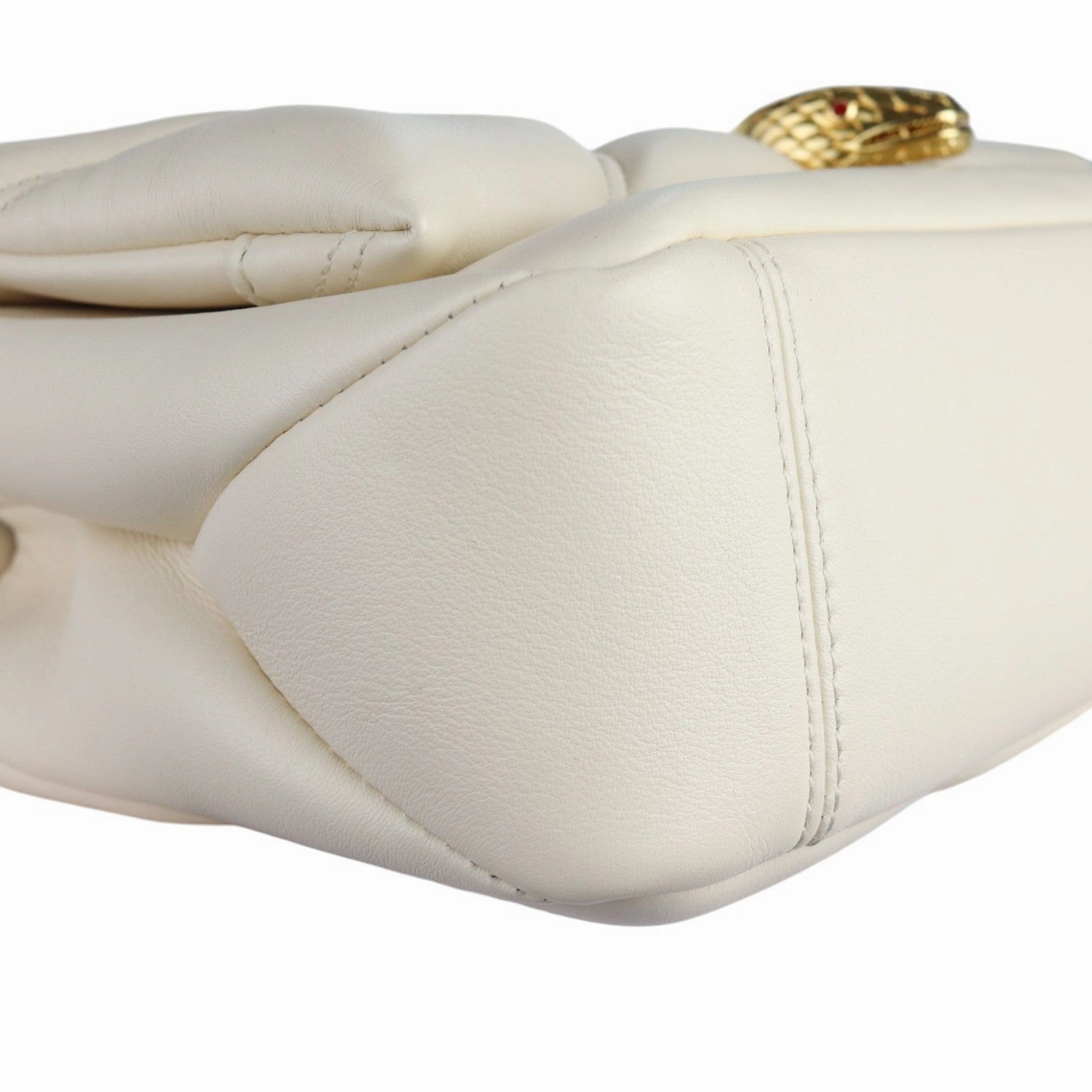 Serpenti Cabochon Small Crossbody Calfskin Ivory GHW