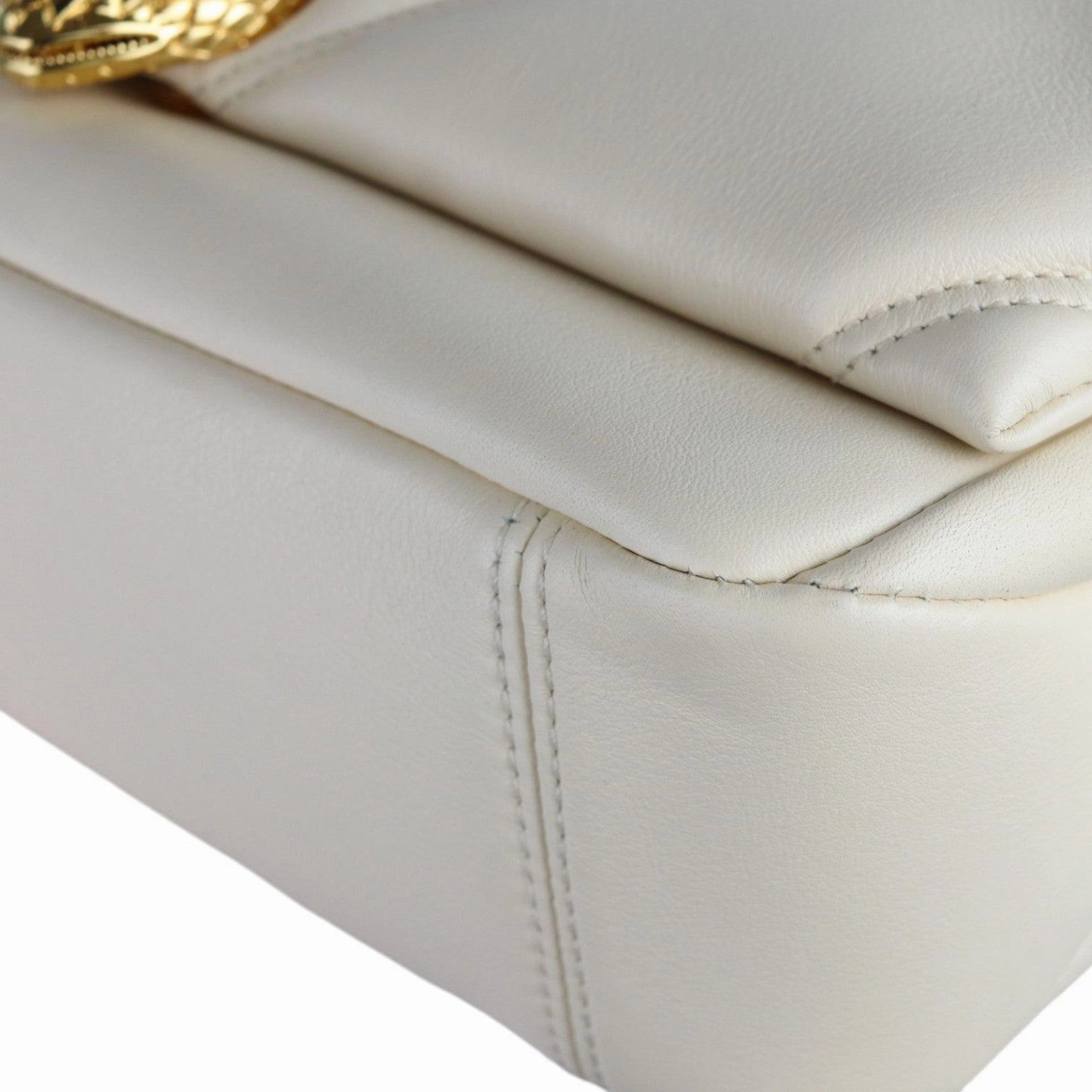 Serpenti Cabochon Small Crossbody Calfskin Ivory GHW