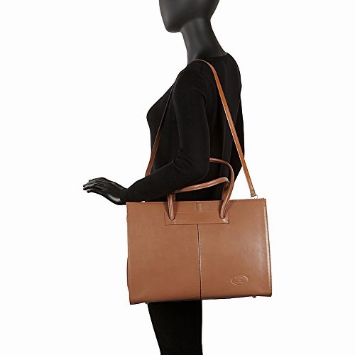 Sharo Leather Bags Women'S Genuine Leather Laptop Tote (Caf Ole)