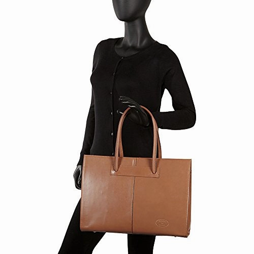 Sharo Leather Bags Women'S Genuine Leather Laptop Tote (Caf Ole)