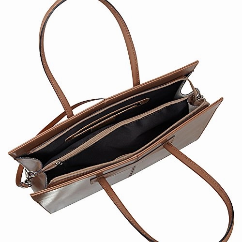Sharo Leather Bags Women'S Genuine Leather Laptop Tote (Caf Ole)